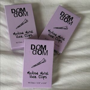 Dom Dom Medium Metal hair clips.   3 boxes